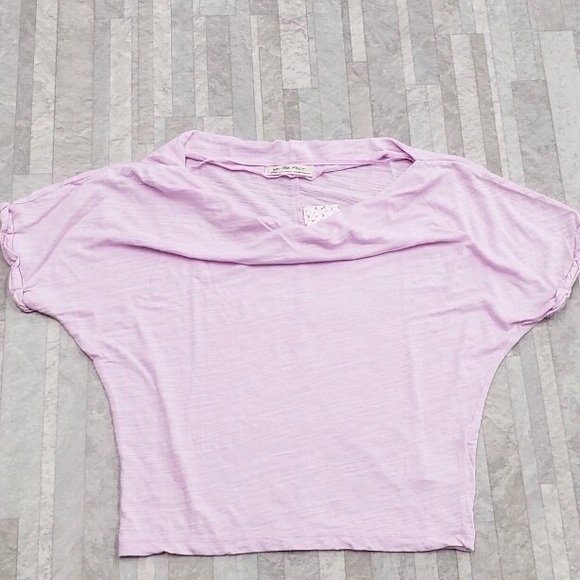 Free People Astrid T-shirt Top - Light Orchid - NWT - Picture 6 of 9